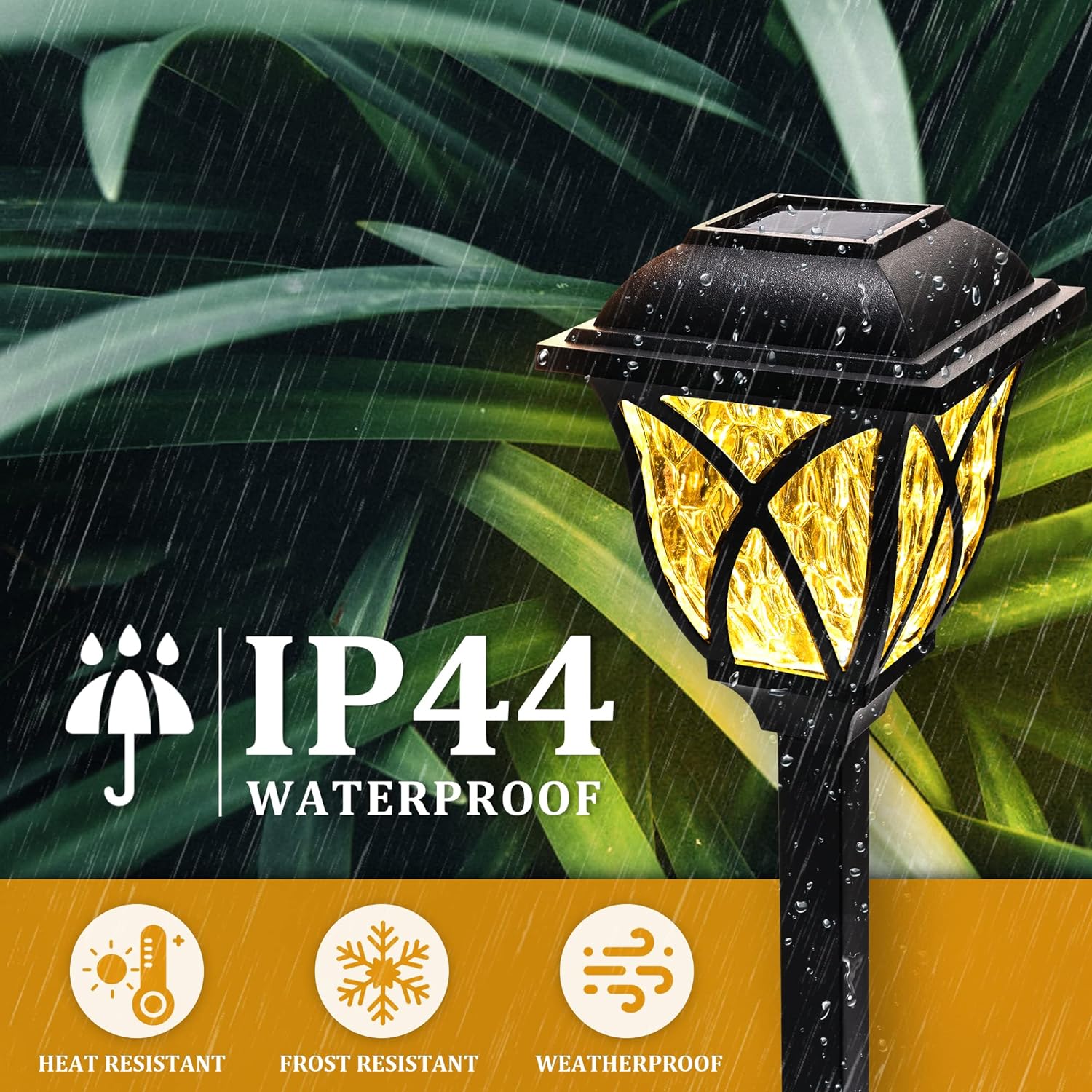 6-Pack Solar LED Pathway Garden Lights