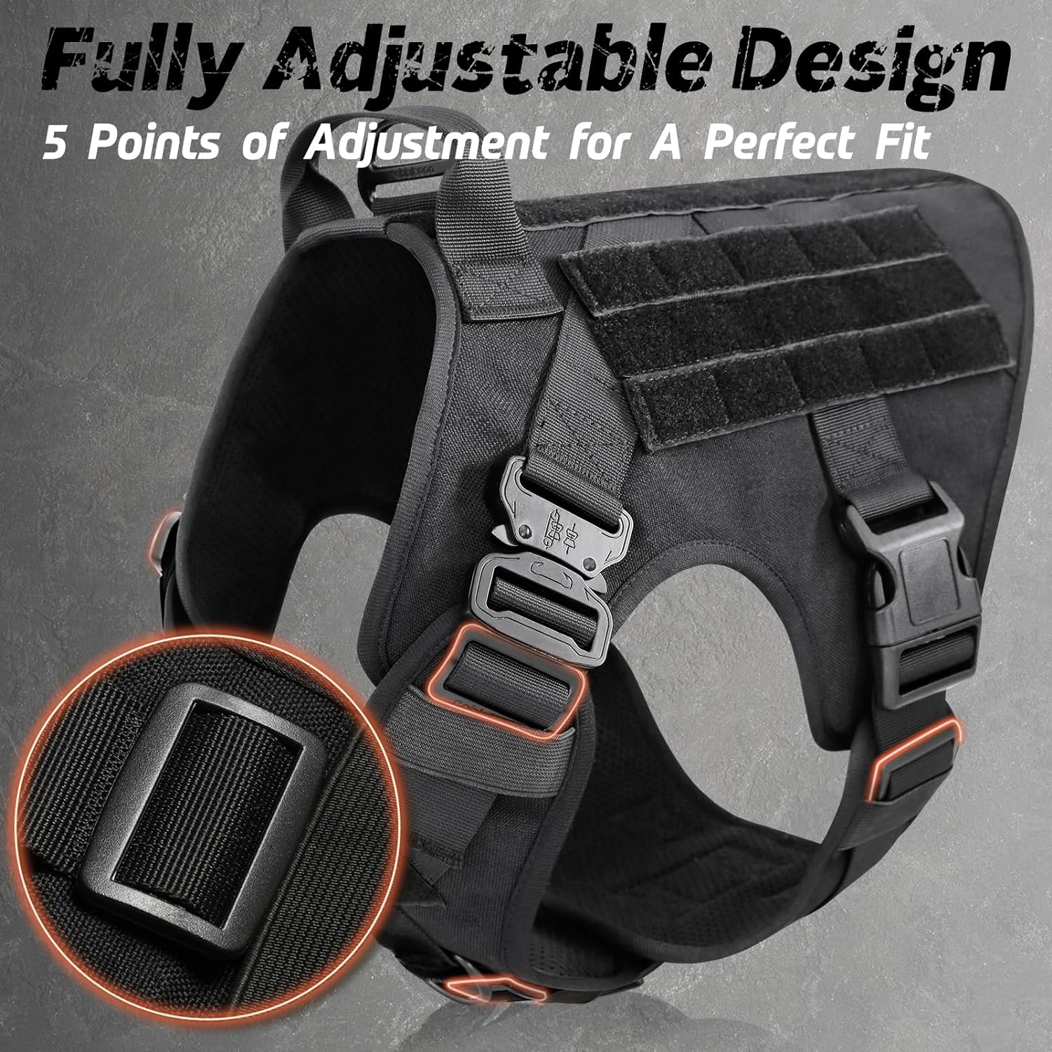 Tactical No-Pull Dog Harness