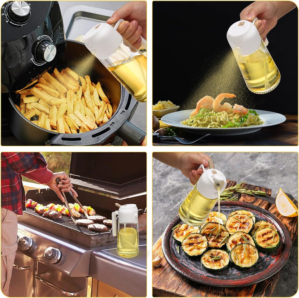 2-Pack Oil Dispenser & Sprayer Bottles