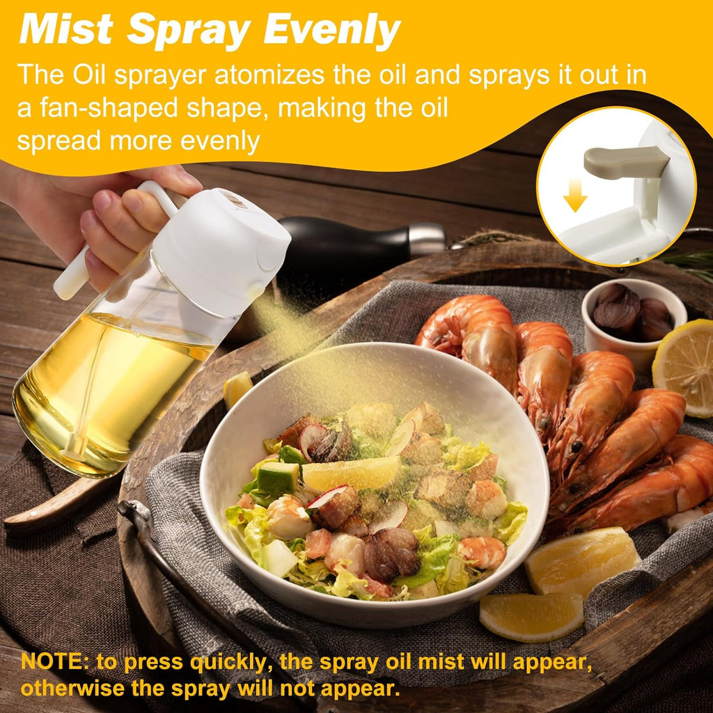 2-Pack Oil Dispenser & Sprayer Bottles