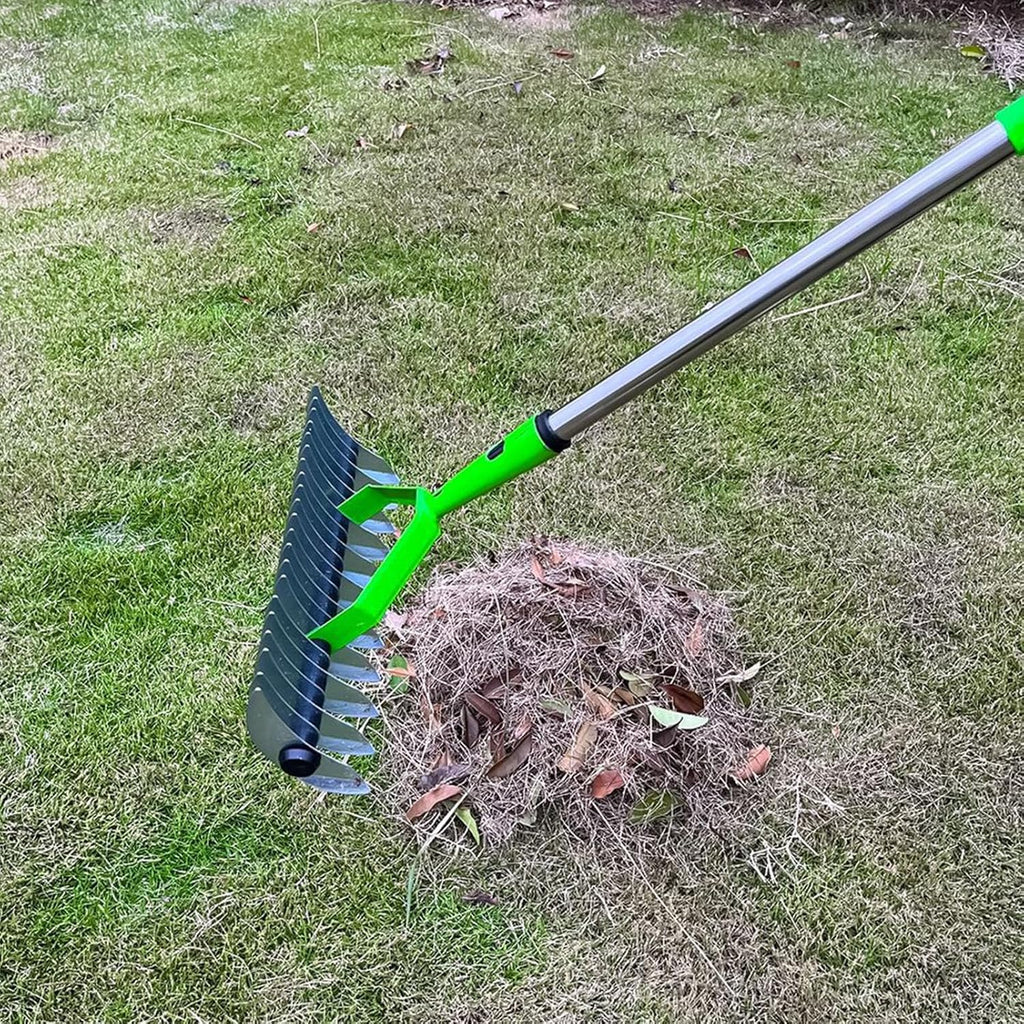 Long Reach Thatch Rake for Dethatching Lawns