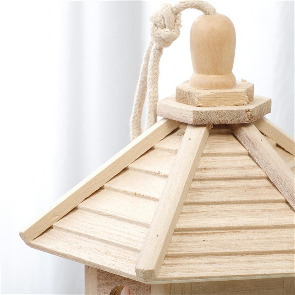 Wooden Transparent Window Bird Feeder