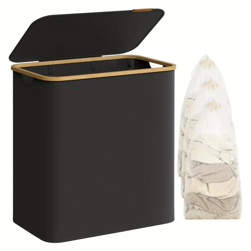 Foldable 2-Compartment Laundry Basket
