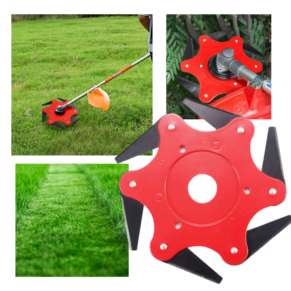 6-Blade Steel Brush Cutter Trimmer Head