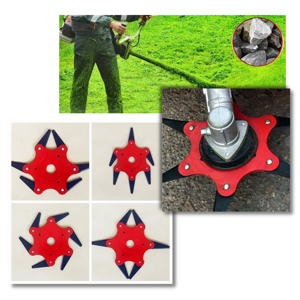 6-Blade Steel Brush Cutter Trimmer Head