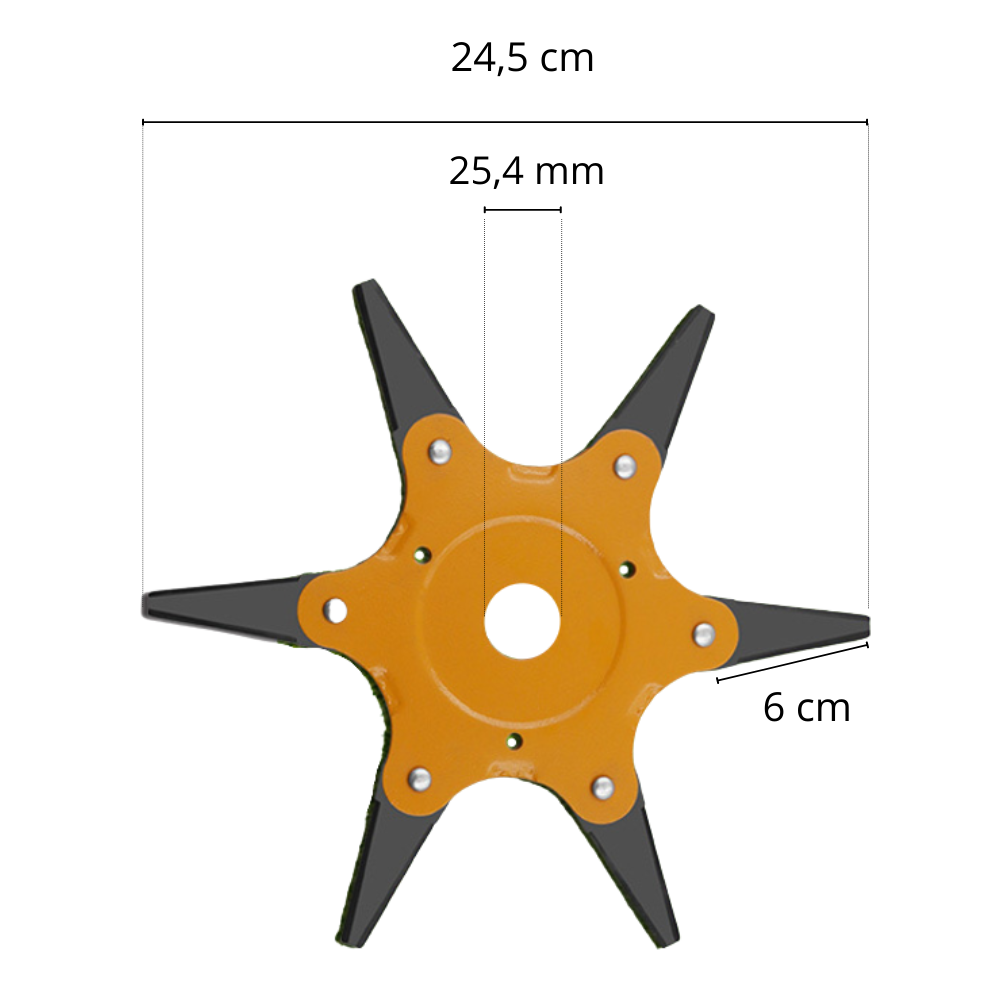 6-Blade Steel Brush Cutter Trimmer Head