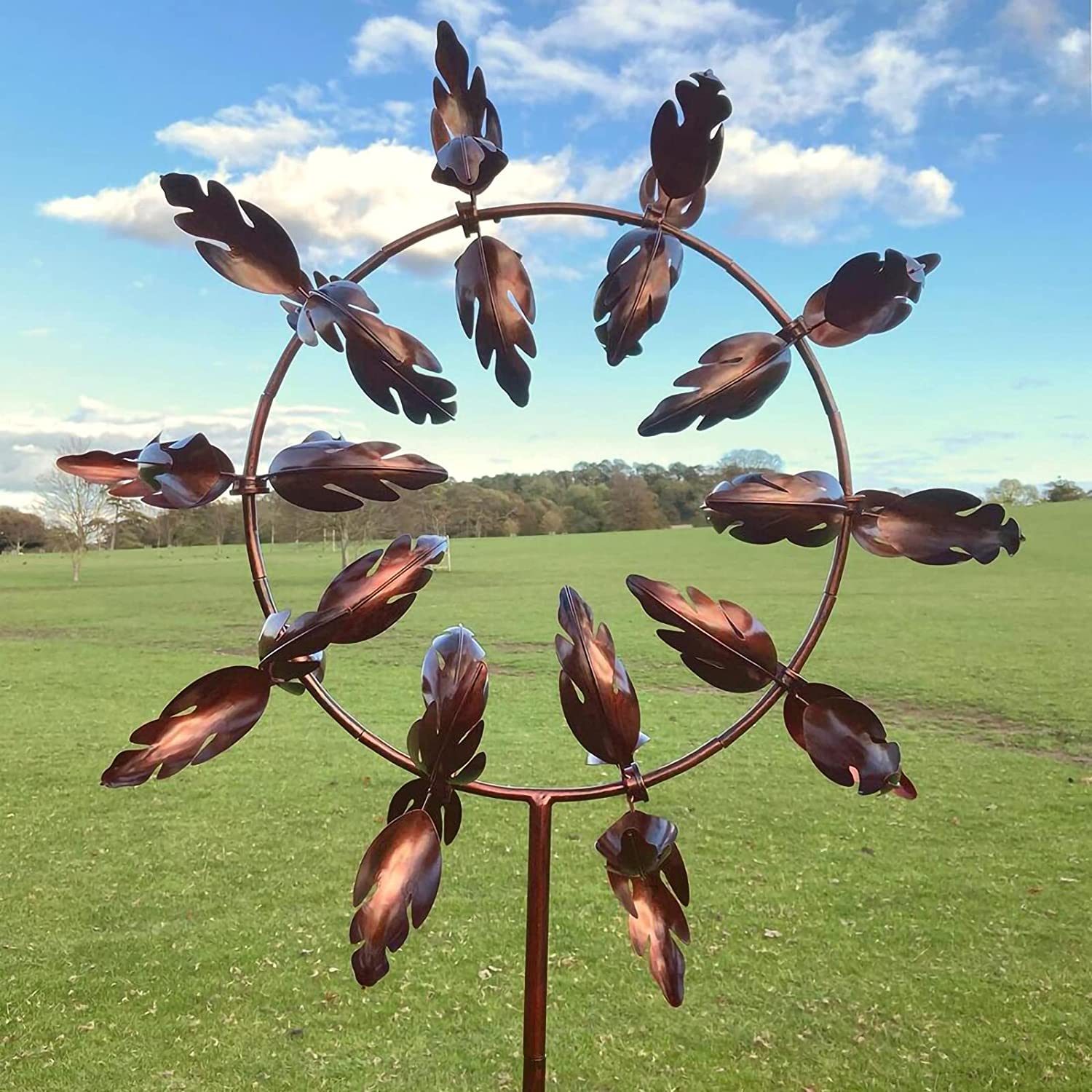 Kinetic Metal Windmill Garden Wind Spinner