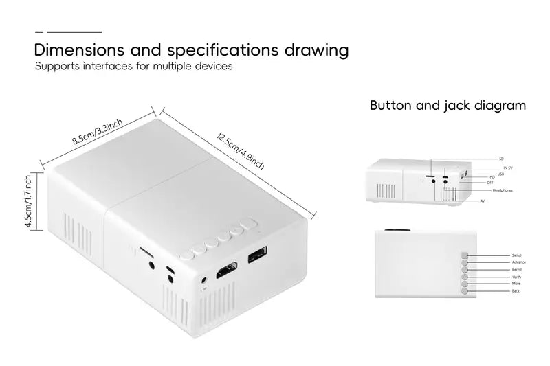 Portable HD 720P Mini Projector