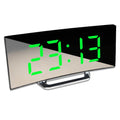 Curved LED Digital Alarm Clock With Mirror Display And