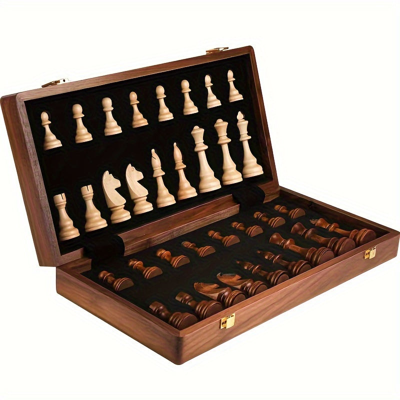 Foldable Magnetic Wooden Chess Set