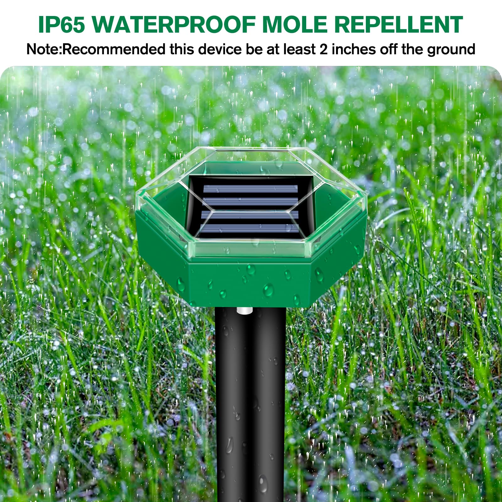 Solar Ultrasonic Mole Repellent 4-Pack