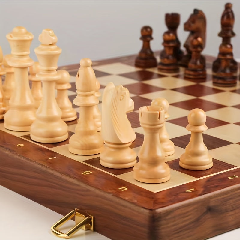 Foldable Magnetic Wooden Chess Set