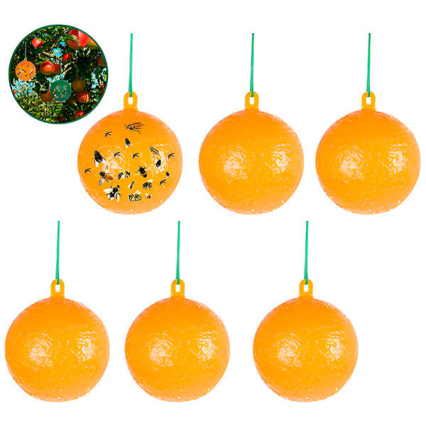 Hanging Fly Trap with Adhesive Layer, 6 Pcs