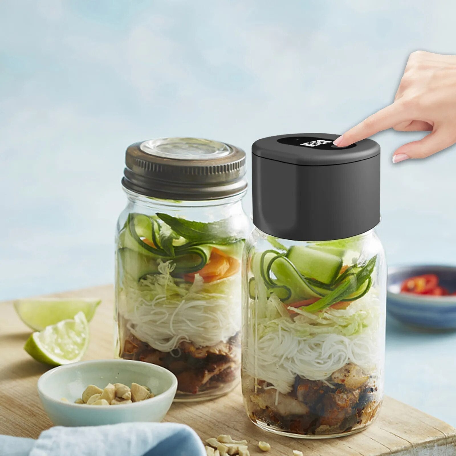 Vacuum-Sealed Storage Jars