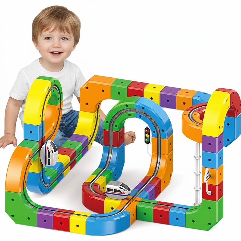 Magnetic Train Track Building Set