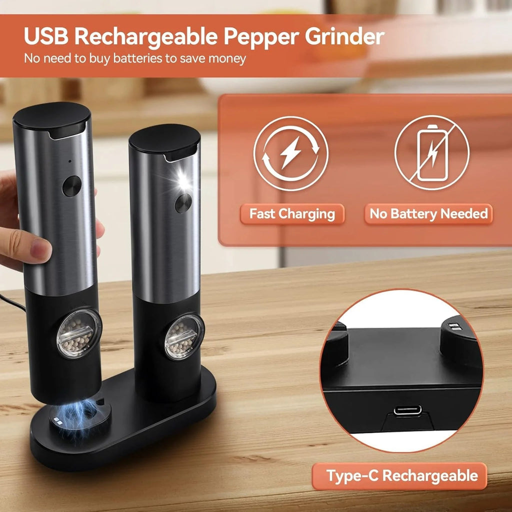 Electric Salt & Pepper Mill Set