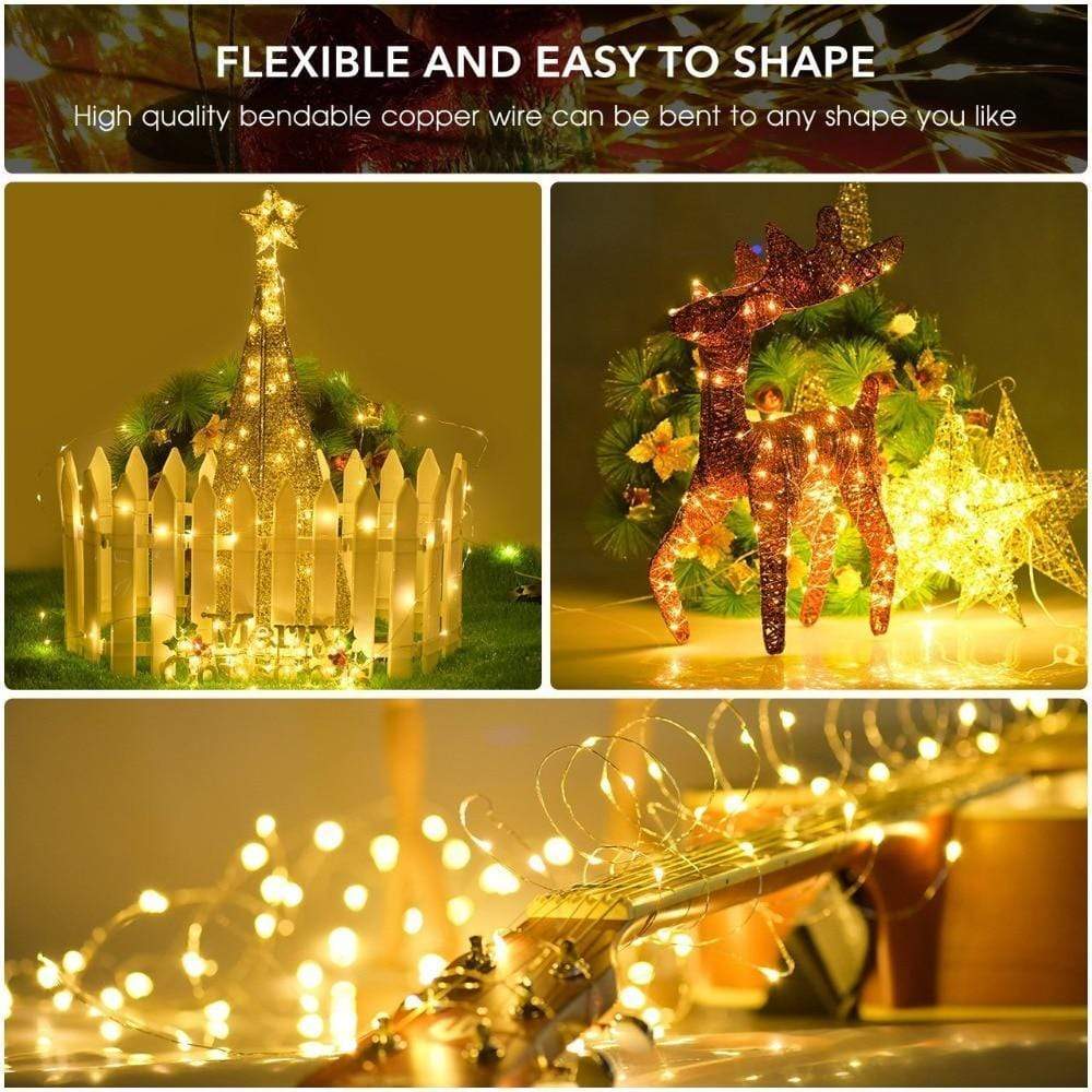 Outdoor Solar String Lights (Clear Cable)