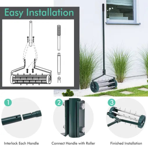 Heavy-Duty Manual Lawn Spike Aerator