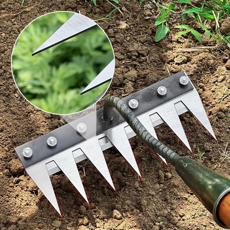 Versatile Carbon Steel Hand Rake
