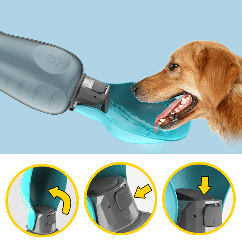 Foldable Dog Travel Water Bottle, 27 oz