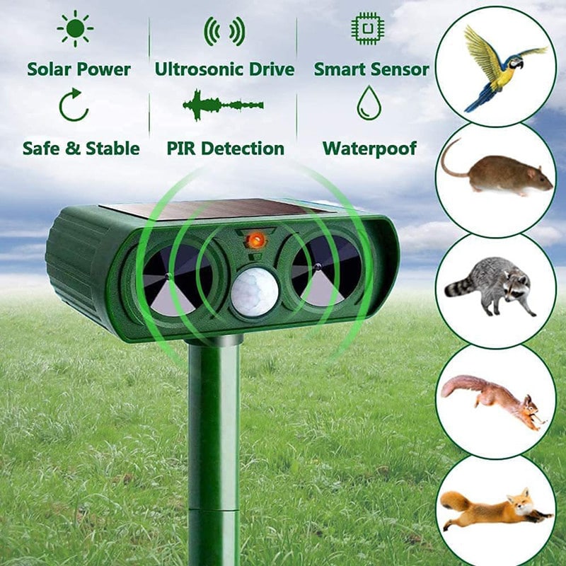 Solar Ultrasonic Animal Repellent