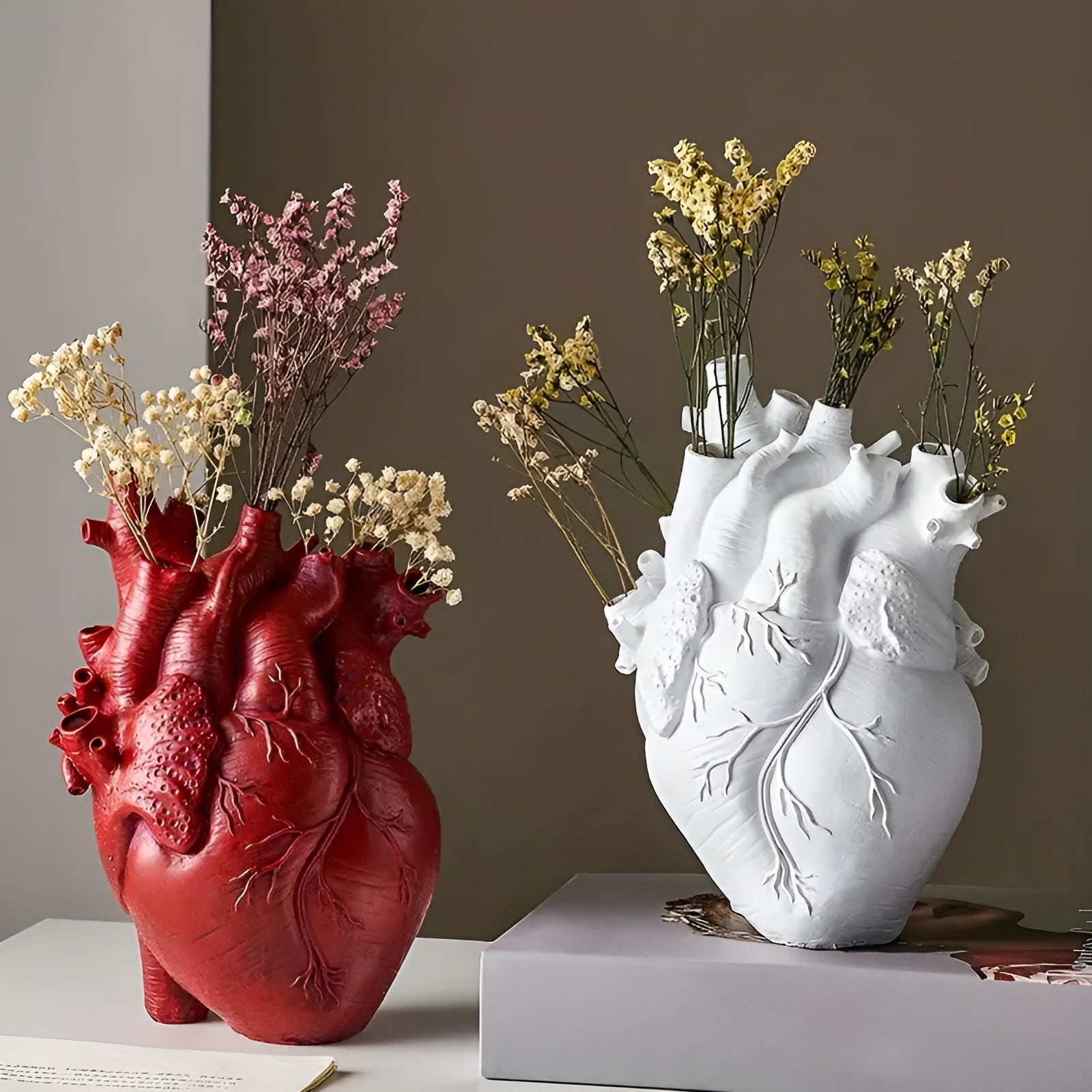 Bamboo & Wood Heart-Shaped Vase