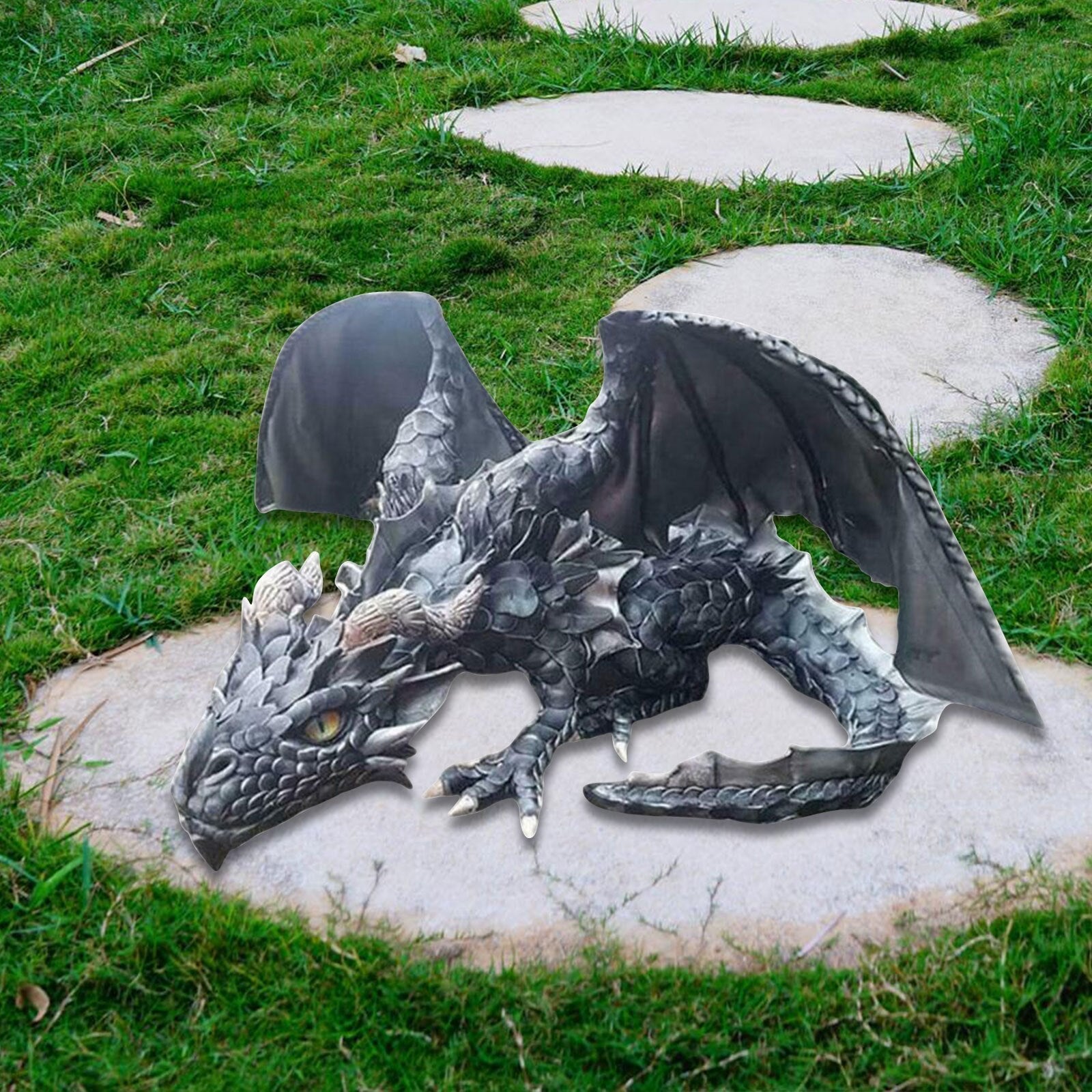 Crouching Dragon Guardian Garden Statue