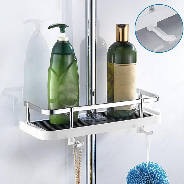Space-Saving No-Drill Shower Rack