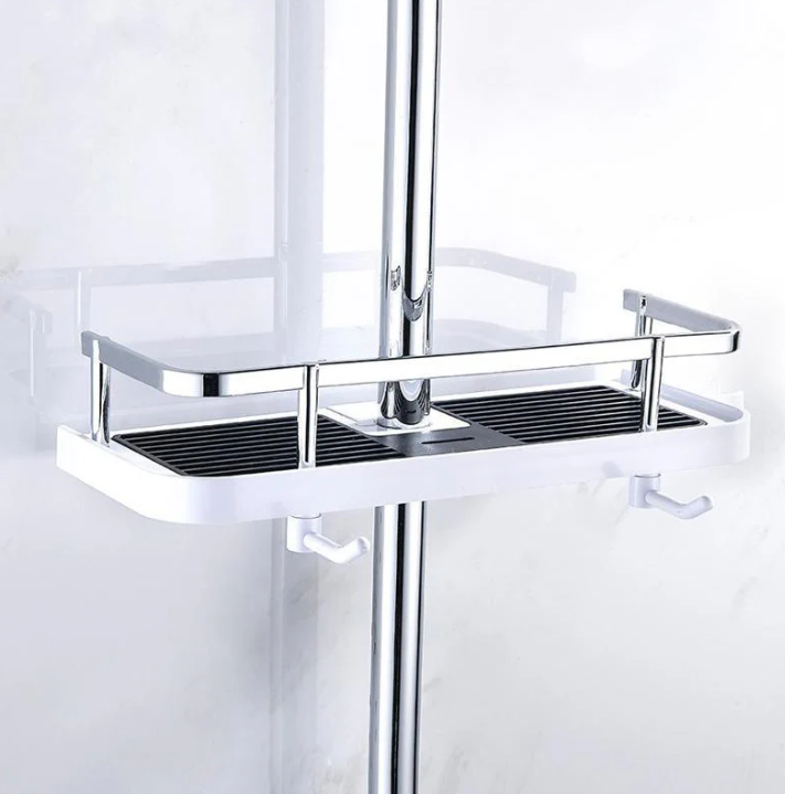 Space-Saving No-Drill Shower Rack