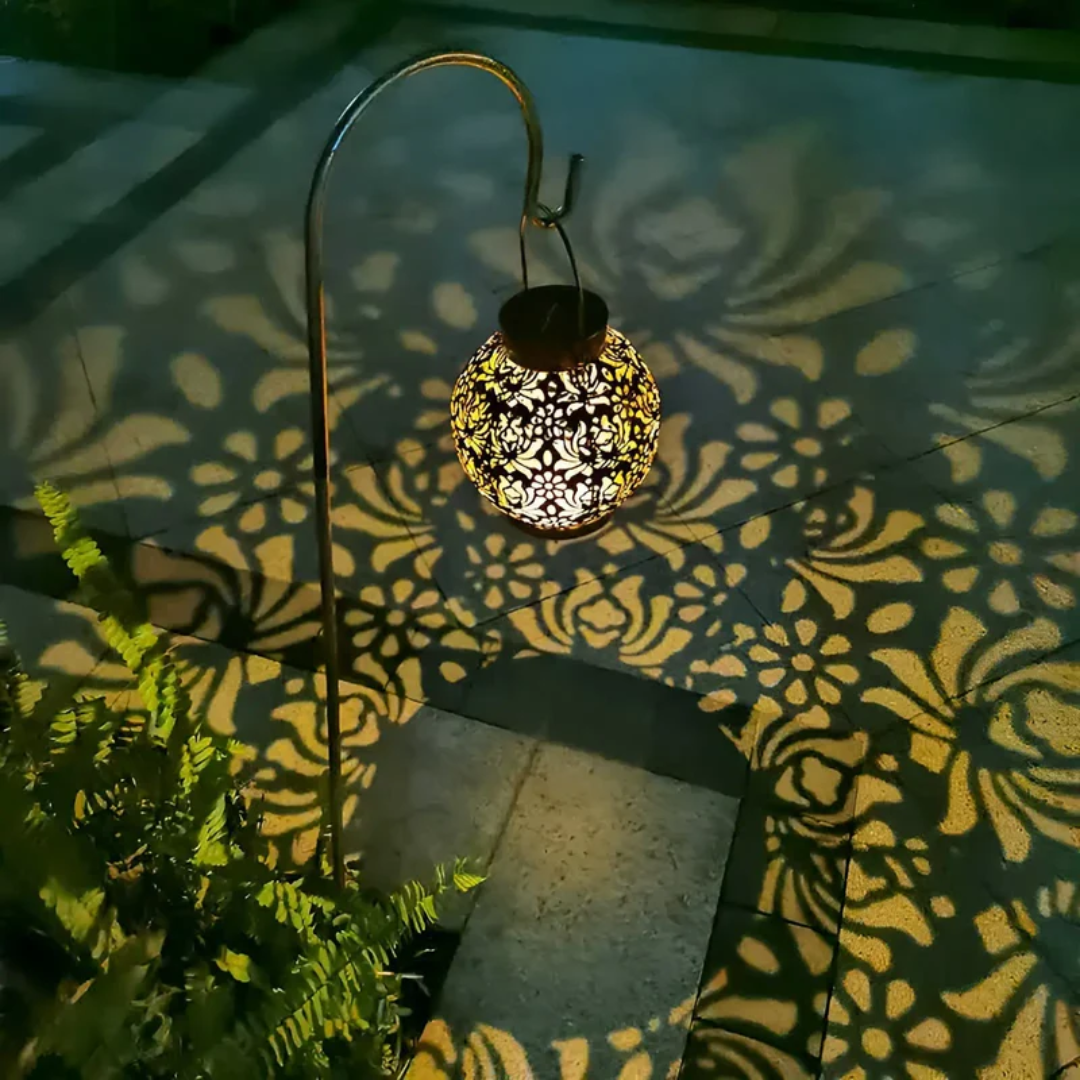 Weatherproof LED Solar Garden Pendant Light