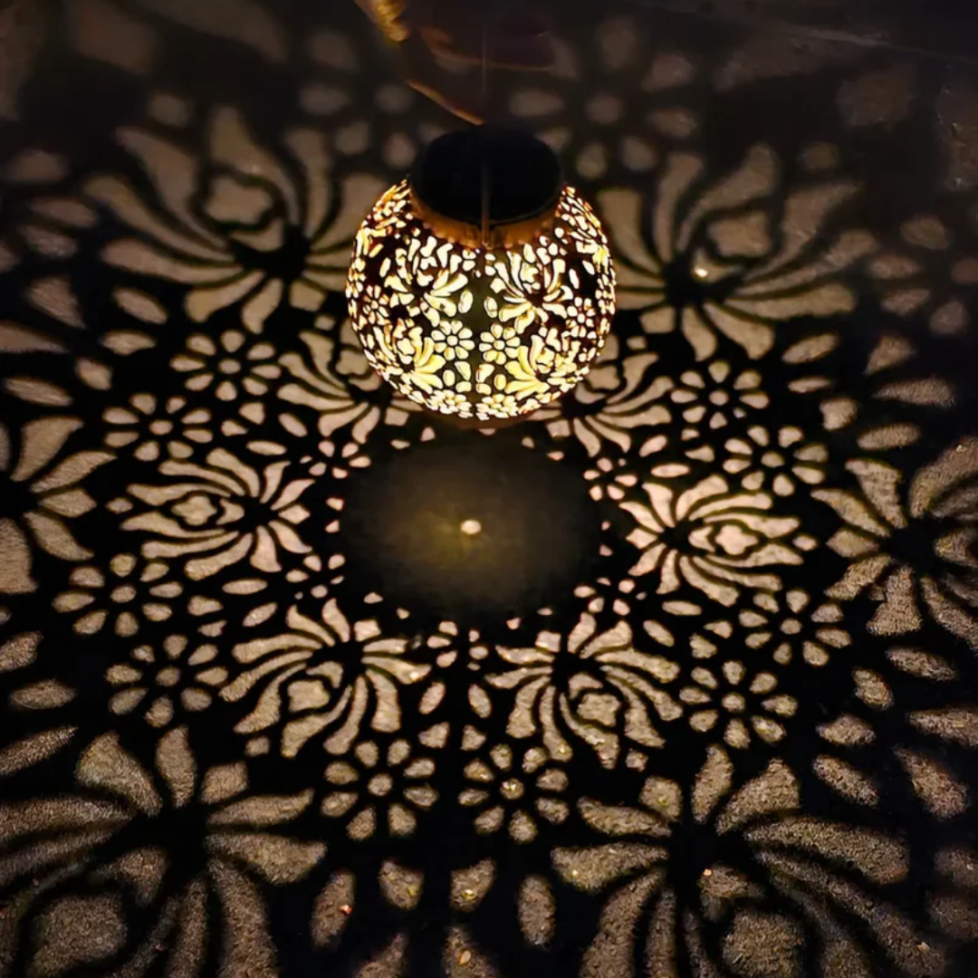Weatherproof LED Solar Garden Pendant Light