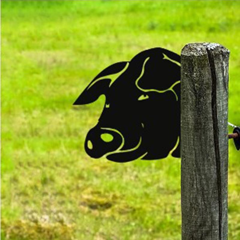Metal Farm Animal Garden Art Stake