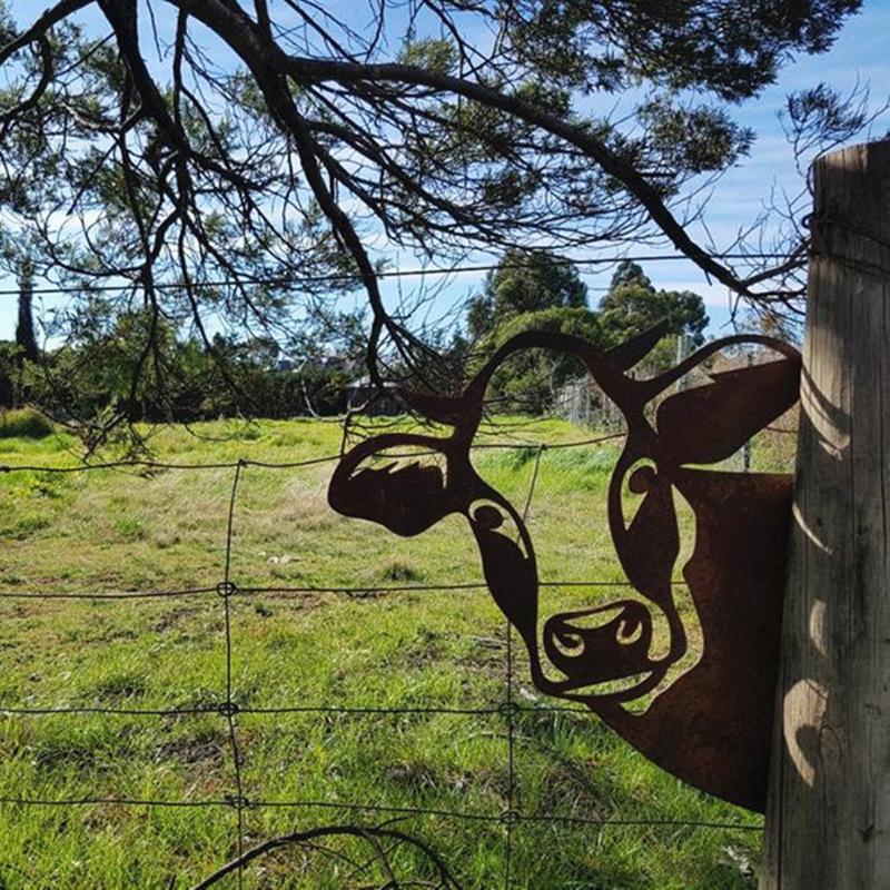 Metal Farm Animal Garden Art Stake