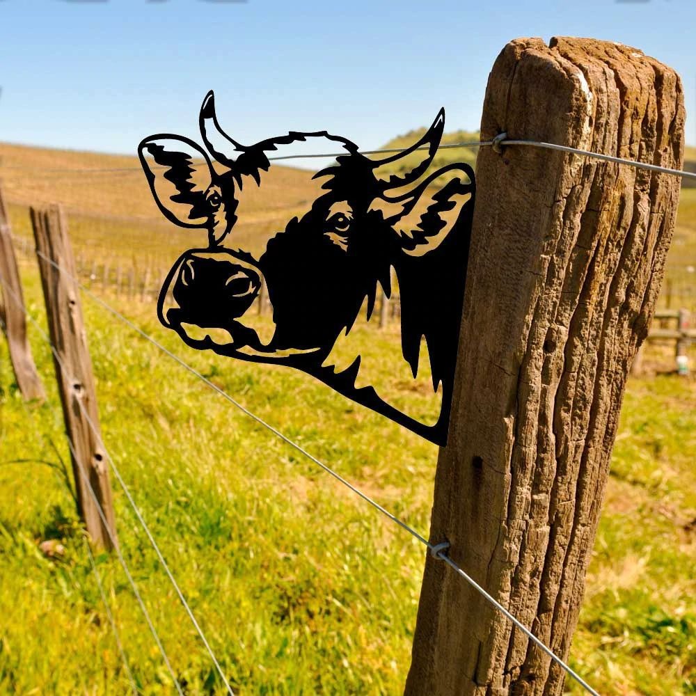 Metal Farm Animal Garden Art Stake