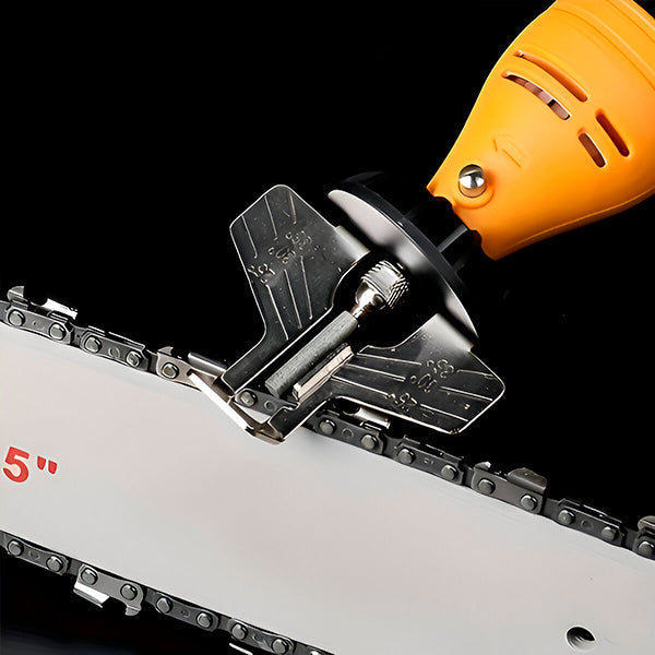 Chainsaw Sharpener with Integrated Guide