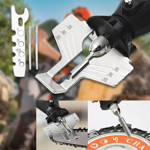 Chainsaw Sharpener with Integrated Guide