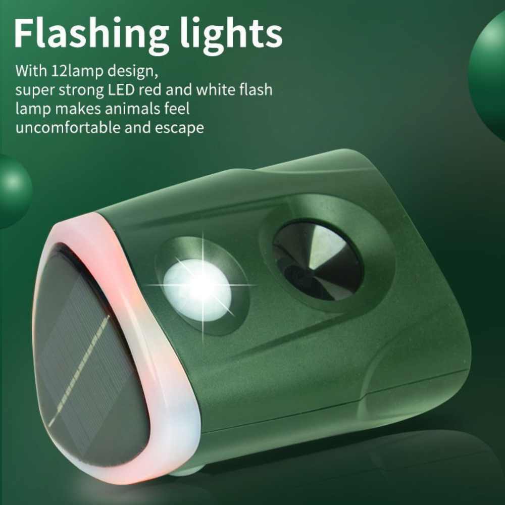 Solar Ultrasonic Animal Repeller 3-in-1