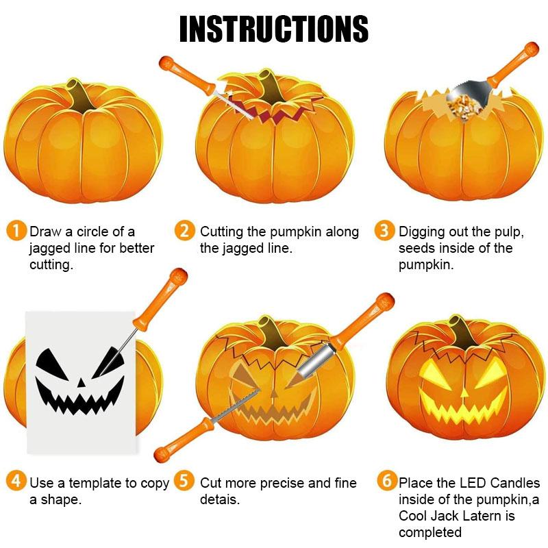Pumpkin Carving & Cutting Tool Set