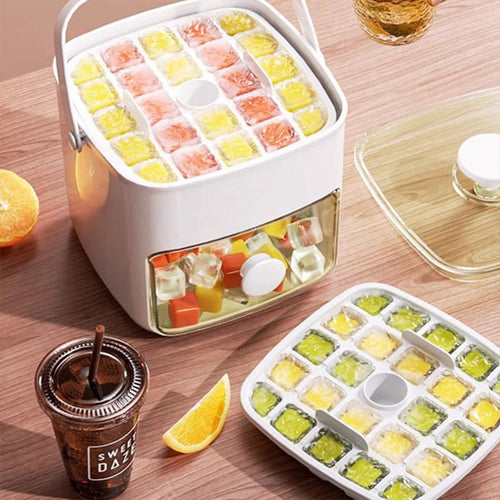 2-Layer Push-Button Ice Cube Tray