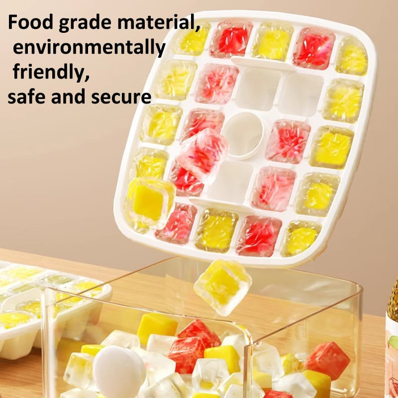 2-Layer Push-Button Ice Cube Tray
