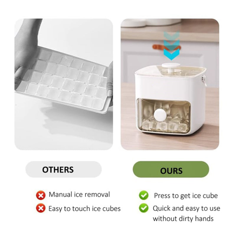 2-Layer Push-Button Ice Cube Tray