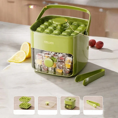 2-Layer Push-Button Ice Cube Tray