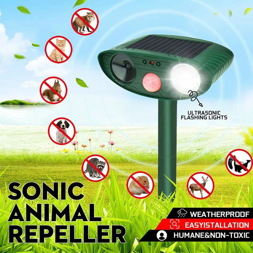Solar Ultrasonic Chipmunk Repeller