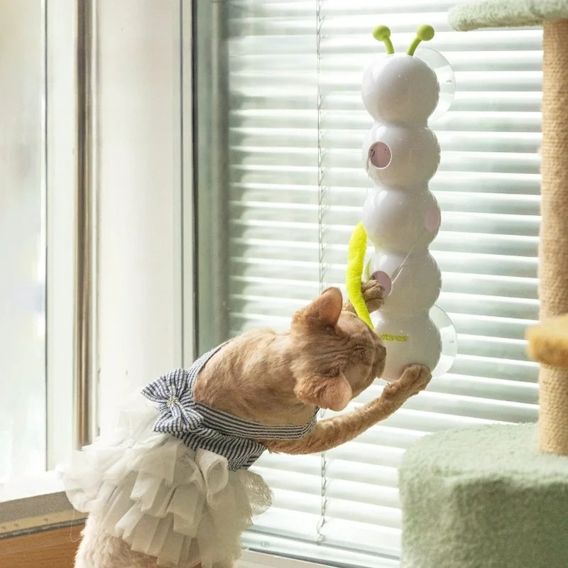 Pop-Up Worm Pole Interactive Cat Toy