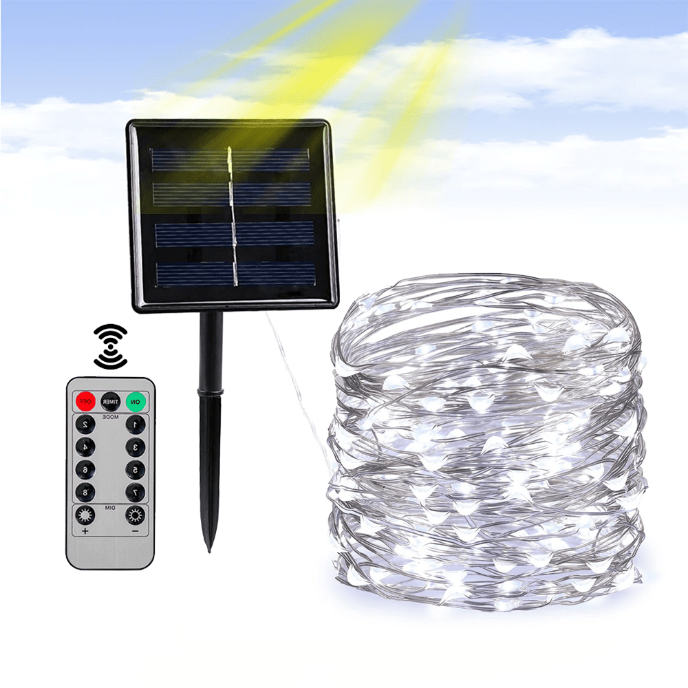 Outdoor Solar String Lights (Clear Cable)