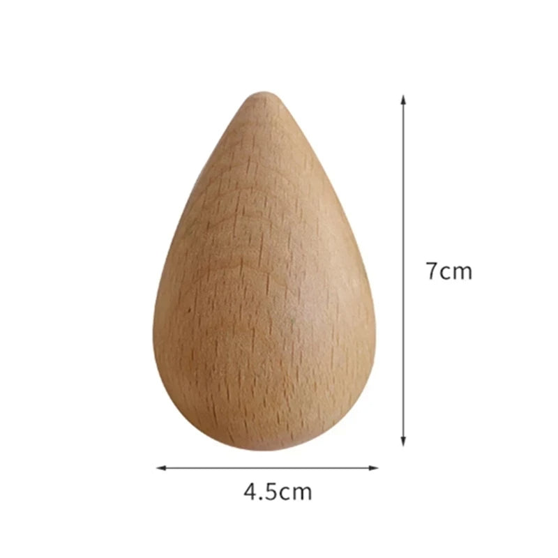 Beech Wood Water-Drop Wall Coat Hook
