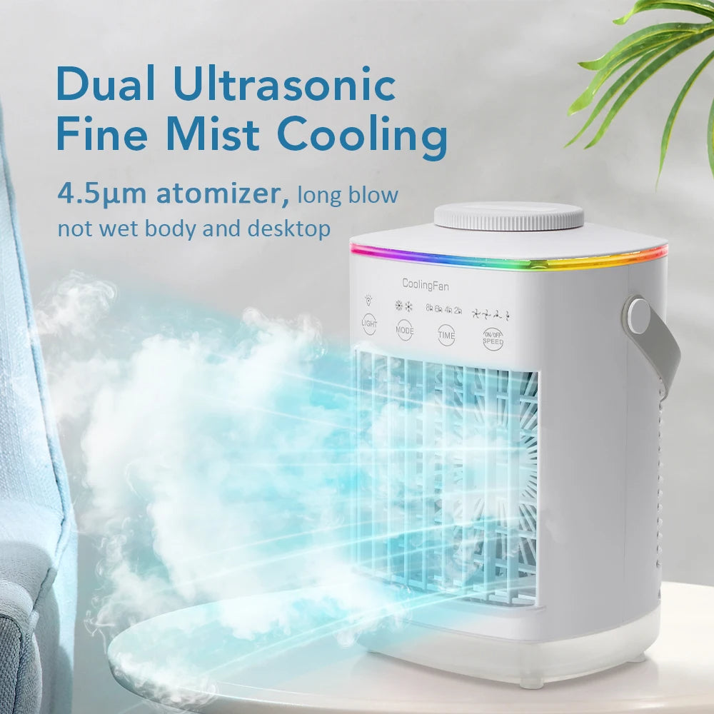 Mini Portable Air Cooler & Humidifier LED