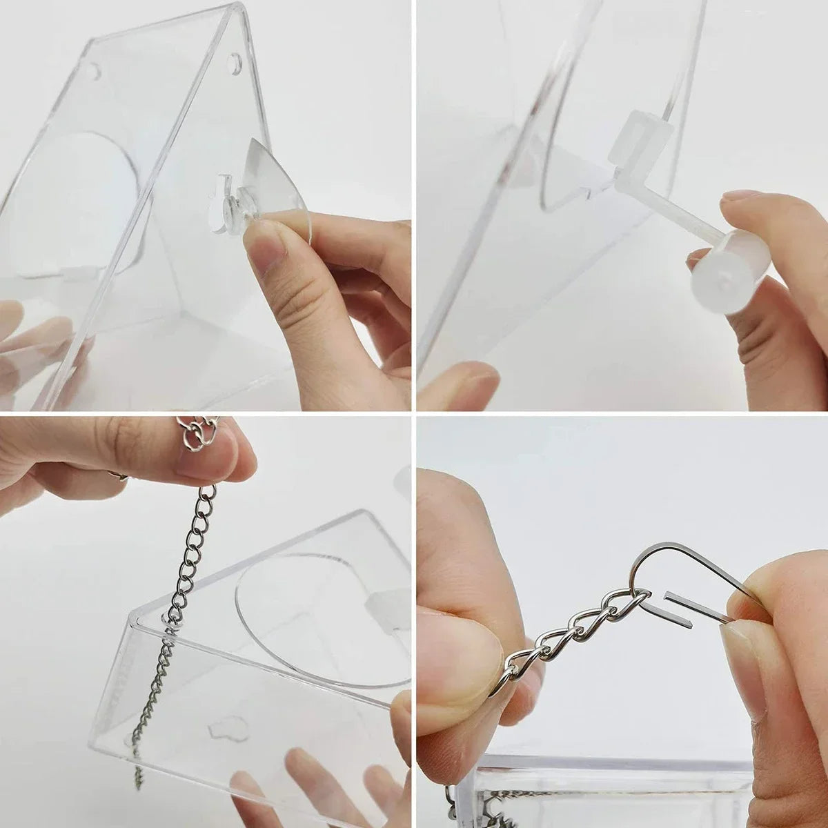 Clear Acrylic Hanging Bird Feeder