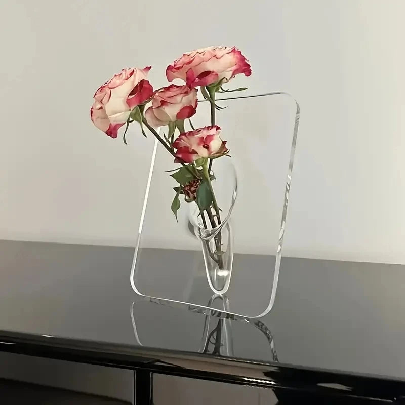Acrylic Picture Frame Flower Vase