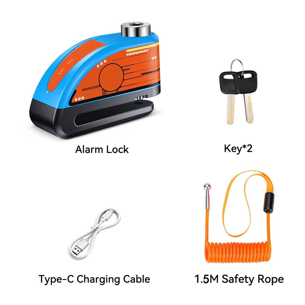 Motorcycle Disc Lock Alarm with Siren